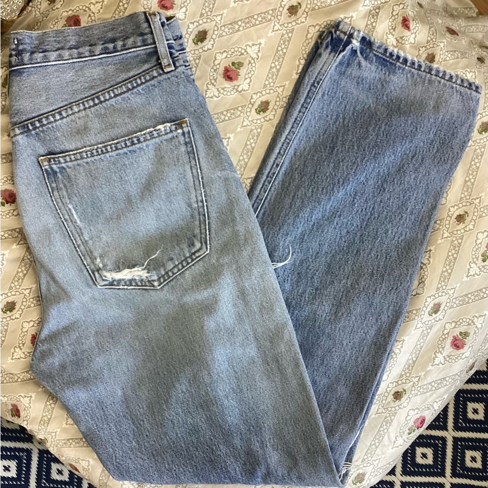 Agolde Vintage Light Blue Straight-Leg Jeans 27